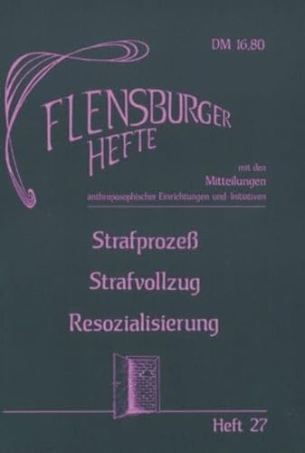Stock image for Strafproze, Strafvollzug, Resozialisierung. for sale by Antiquariat & Verlag Jenior