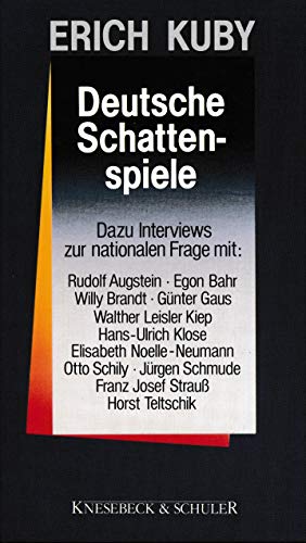 9783926901125: Deutsche Schattenspiele. Interviews zur nationalen Frage