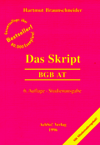 9783926951984: BGB AT. Studienausgabe