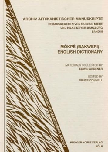 9783927620339: Mokpe (Bakweri)-English Dictionary