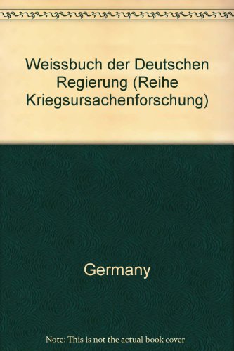 Beispielbild fr Weissbuch / Dokumente ber die Alleinschuld Englands am Bombenkrieg zum Verkauf von Norbert Kretschmann