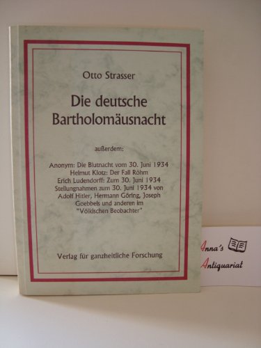 Beispielbild fr Die Deutsche Bartholomausnacht zum Verkauf von Zubal-Books, Since 1961