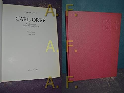 Beispielbild fr Carl Orff. Fotodokumente 1978 - 1981 [Hardcover] Gassner, Hannelore zum Verkauf von tomsshop.eu