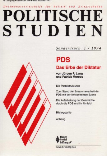 Imagen de archivo de Politische Studien - Zweimonatsschrift fr Politik und Zeitgeschehen September 1994 a la venta por Der Ziegelbrenner - Medienversand