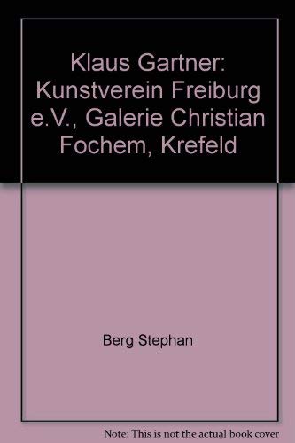 9783928668194: Klaus Gartner, [Paperback] by Gartner, Klaus