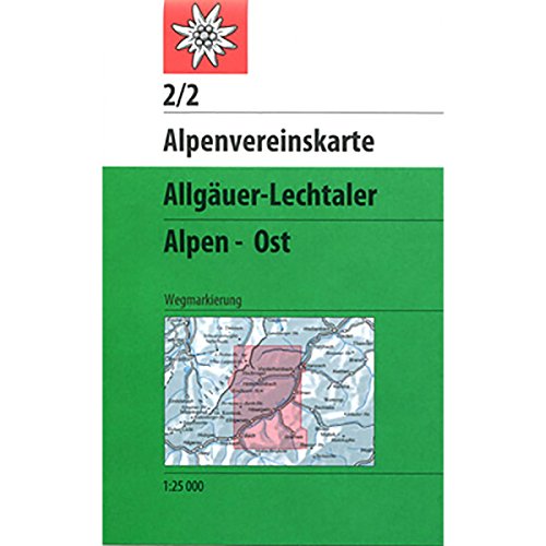 9783928777148: DAV Alpenvereinskarte 02/2 Allguer - Lechtaler Alpen Ost 1 : 25 000: Topographische Karte