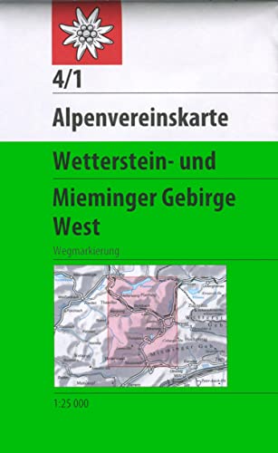 Beispielbild fr Wetterstein Mieminger Gebirge West 1 : 25 000 Wegmarkierungen: Topographische Karte zum Verkauf von medimops