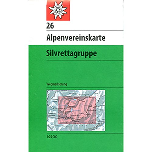 Beispielbild fr Silvrettagruppe 1 : 25 000 Wegmarkierungen: Topographische Karte zum Verkauf von medimops