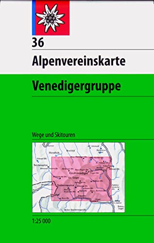 Beispielbild fr Venedigergruppe 1 : 25 000 Wegmarkierungen: Topographische Karte zum Verkauf von medimops