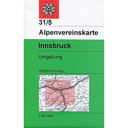 Beispielbild fr Innsbruck und Umgebung: Wegmarkierungen - Topographische Karte 1:50.000 (Alpenvereinskarten) zum Verkauf von medimops