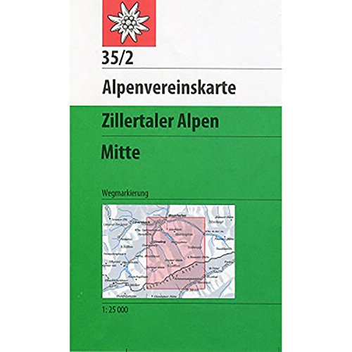 9783928777599: Zillertaler alpen mittleres b.: Wegmarkierung: 35/2