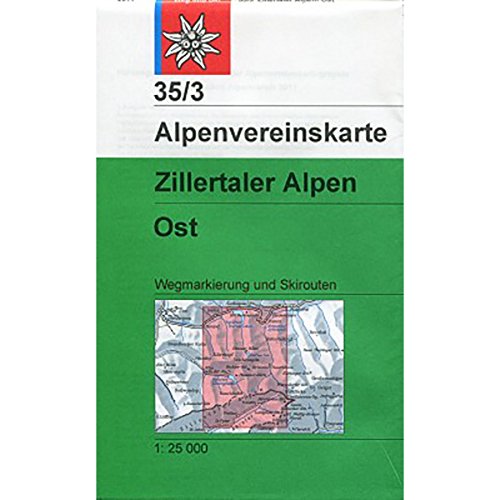 Imagen de archivo de Zillertaler Alpen Ost 1 : 25 000 Wegmarkierung: Topographische Karte a la venta por medimops