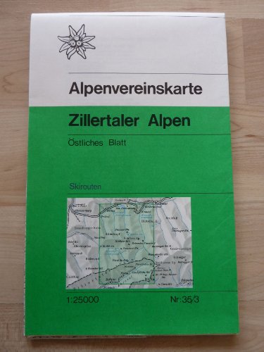 Imagen de archivo de DAV Alpenvereinskarte 35/3 Zillertaler Alpen Ost 1 : 25 000 Skirouten: Topographische Karte a la venta por medimops