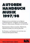 Beispielbild fr Autorenhandbuch Musik zum Verkauf von Remagener Bcherkrippe