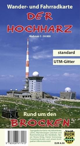 9783928977913: Der Hochharz 1 : 30 000: Rund um den Brocken. Wander- und Fahrradkarte