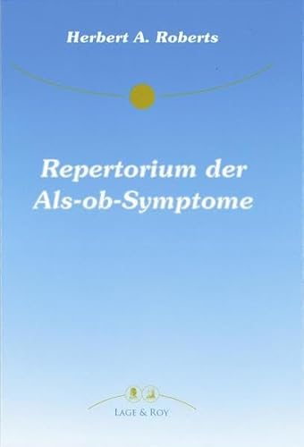 9783929108972: Repertorium der Als-Ob-Symptome