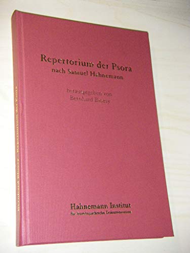 Beispielbild fr Repertorium der Psora: Nach Samuel Hahnemann zum Verkauf von medimops