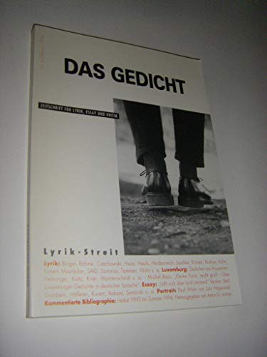 Das Gedicht. Zeitschrift für Lyrik, Essay und Kritik. Nr. 4/Oktober 1996/4. Jahrgang - Leitner, Anton G. (Hg.)