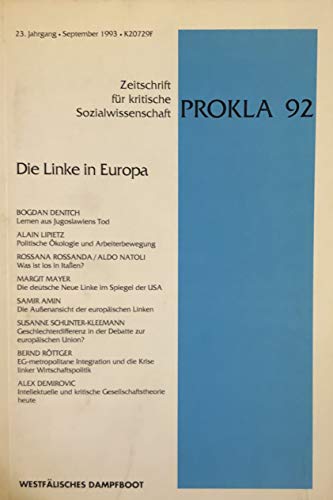 9783929586022: Die Linke in Europa (Prokla)