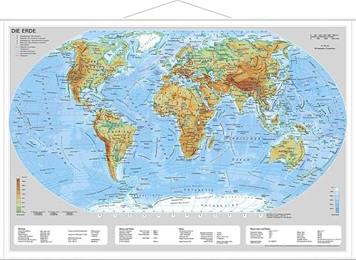 Beispielbild fr Die Erde, physisch 1 : 60 000 000. Wandkarte Mini-Format zum Verkauf von Blackwell's