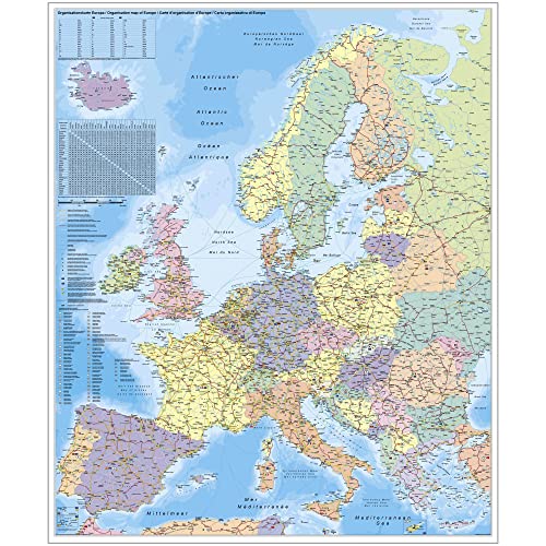 9783929627596: Europa Organisationskarte 1 : 3 600 000. Wandkarte Groformat ohne Metallstbe