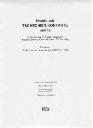 Handbuch TSCHECHIEN-KONTAKTE online - Vladimir J. Horak Nicole Hirschler-Horakova