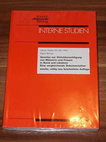 Beispielbild fr Gesetze zur Gleichberechtigung von Mnnern und Frauen in Bund und Lndern: Eine vergleichende Dokumentation zum Verkauf von Jagst Medienhaus