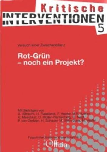9783930345250: Rot-Grn - Noch ein Projekt?: Versuch einer Zwischenbilanz