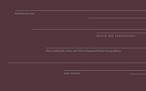 9783930994144: Musik des Vergessens: ber Landschaft, Leben und Tod im Hauptwerk Hans Henny Jahnns (Livre en allemand)