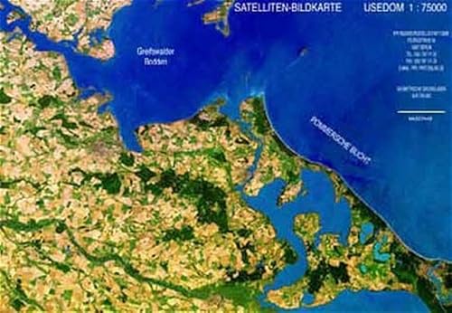 9783931076139: Satellitenbildkarte Usedom: Landschaften aus dem Weltraum. 1:75.000