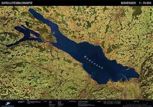 9783931076221: Landschaften aus dem Weltraum Bodensee Satellitenbildkarte 1: 75.000