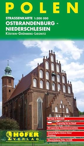 9783931103118: Hfer Polen PL002. Ostbrandenburg, Niederschlesien 1 : 200 000. Straenkarte: Kstrin - Grnberg - Liegnitz. 2-sprachig. Mit separatem Ortsnamenverzeichnis