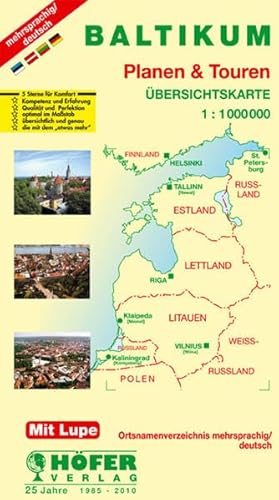9783931103385: Hfer E/L/L 666 Baltikum - Estland / Lettland / Litauen 1 : 10 000 000: Planen & Touren