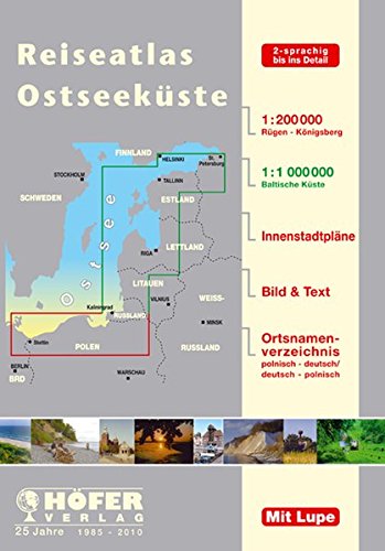 Stock image for Reiseatlas Ostseekste 1 : 200 000: 1 : 200 000 Rgen - Knigsberg, 1 : 1 000 000 Baltische Kste, Innenstadtplne, Bild & Text, Ortsnamenverzeichnis for sale by medimops