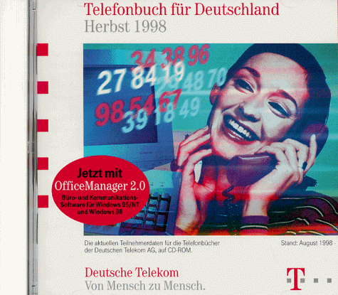 Beispielbild fr Telefonbuch fr Deutschland Herbst 98. CD- ROM fr Windows 3.1/95/98, Mac ab 7.5 zum Verkauf von medimops