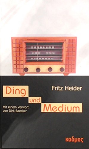 9783931659714: Ding und Medium