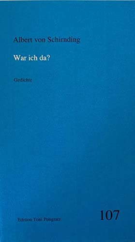 9783931883751: War ich da?: Gedichte (Heftreihe) - Schirnding, Albert von