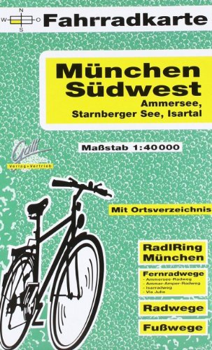 Beispielbild fr Fahrradkarte Mnchen Sdwest, Ammersee, Starnberger See, Isartal. 1:40000 zum Verkauf von medimops