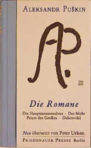 Beispielbild fr 1. Die Romane. Die Hautmannstochter, Der Mohr Peters des Groen, Dubrovkij; 2. Die Reise nach Artrum whrend des Feldzug im Jahre 1829; 3. Die toten Seelen; 4. Die Nase. zum Verkauf von Libresso - das Antiquariat in der Uni