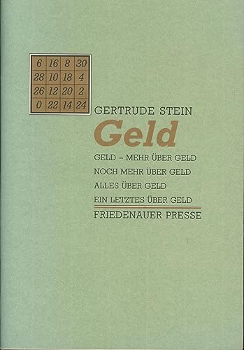 Geld (9783932109409) by Gertrude Stein