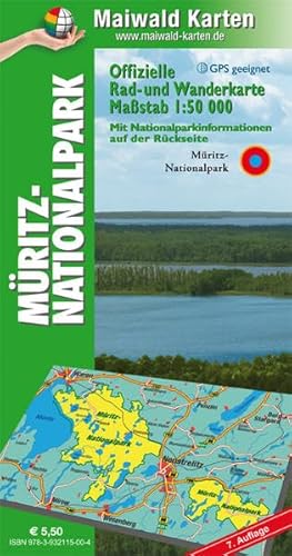 Imagen de archivo de Maiwald Karte Nationalpark Mritz Offizielle Rad- und Wanderkarte 1:50.000. GPS geeignet: Mritz-Nationalpark - Rckseite mit Nationalpark-Informationen a la venta por medimops