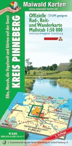 Beispielbild fr Maiwald Karte Pinneberg Offizielle Rad-, Reit- und Wanderkarte 1 : 50.000: Kreis Pinneberg - Elbe, Marsch, die Vogelwelt und Grten auf der Geest zum Verkauf von medimops