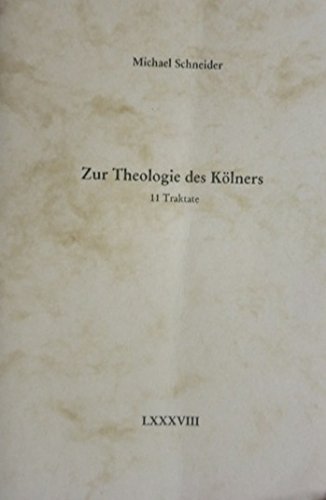 Beispielbild fr Zur Theologie des Klners: 11 Traktate (Edition Cardo) zum Verkauf von Gerald Wollermann