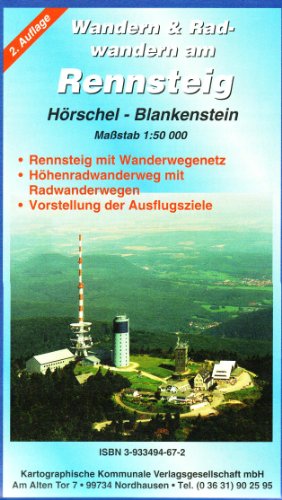 Beispielbild fr Wandern und Radwandern am Rennsteig, Hrschel - Blankenstein 1 : 50 000: Rennsteig mit Wanderwegene zum Verkauf von medimops