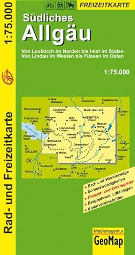 Beispielbild fr GeoMap Karten, Sdliches Allgu: Freizeitkarte. Von Leutkirch im Norden bis Imst im Sden, von Lindau im Westen bis Fssen im Osten zum Verkauf von medimops