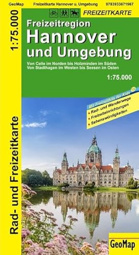 Beispielbild fr Radwanderkarte Hannover und Umgebung 1:75 000: Von Celle im Norden bis Holzminden im Sden. Von Stadthagen im Westen bis Seesen im Osten zum Verkauf von medimops