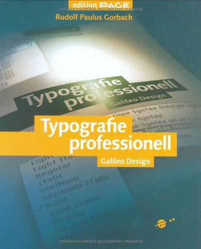 Stock image for Typografie professionell (Galileo Design) for sale by medimops