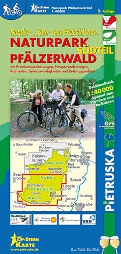 9783934895935: Naturpark Pflzerwald - Sd 1 : 40 000: Wander-, Rad- und Freizeitkarte