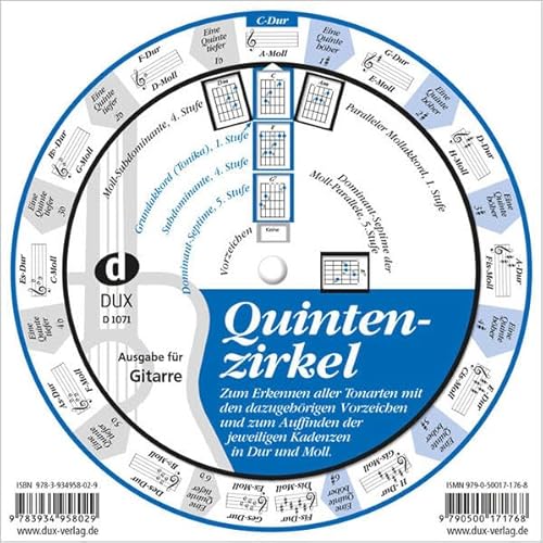 Imagen de archivo de Quintenzirkel rund zum drehen doppelseitig mit Nieten a la venta por CONTINUO Noten-Buch-Versand