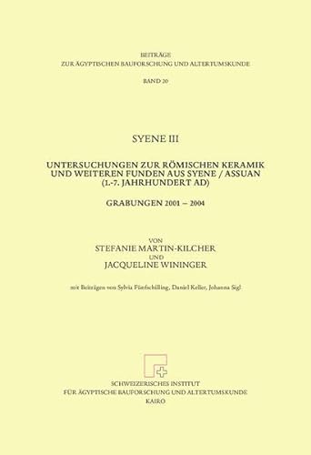 Imagen de archivo de Syene III. Untersuchungen zur r a la venta por ISD LLC